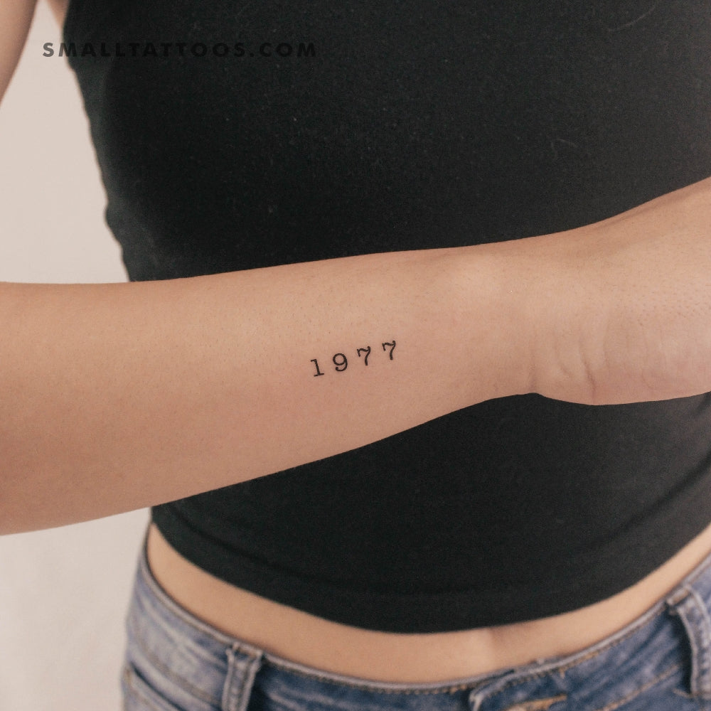 Tatuaje temporal del año de nacimiento 1977 (juego de 3)