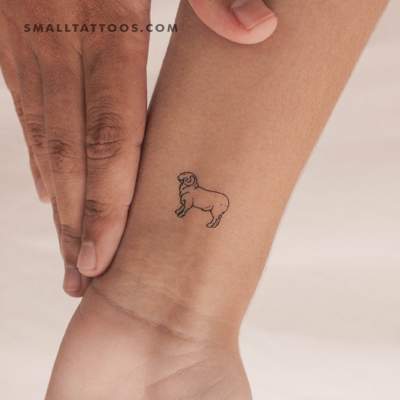 Ram Temporary Tattoo - Set of 3