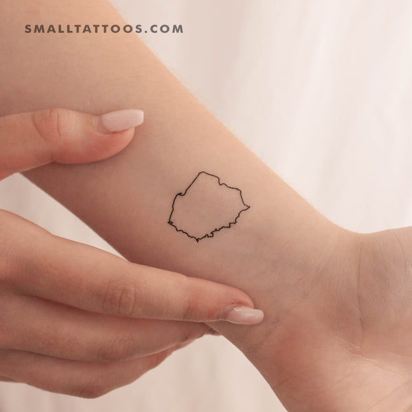 Poland Map Outline Temporary Tattoo (Set of 3)