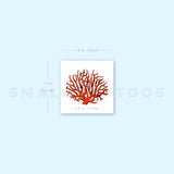 Red Coral Temporary Tattoo (Set of 3)