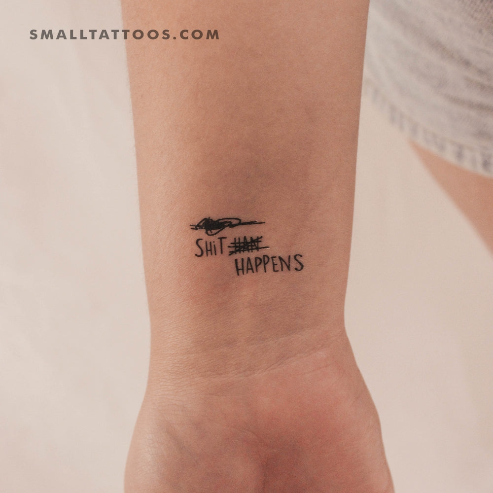 Tatuaje temporal "Shit Happens" (juego de 3)