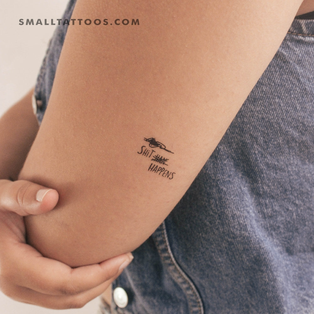 Tatuaje temporal "Shit Happens" (juego de 3)