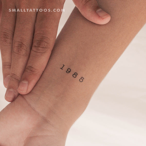 1985 Birth Year Temporary Tattoo (Set of 3)