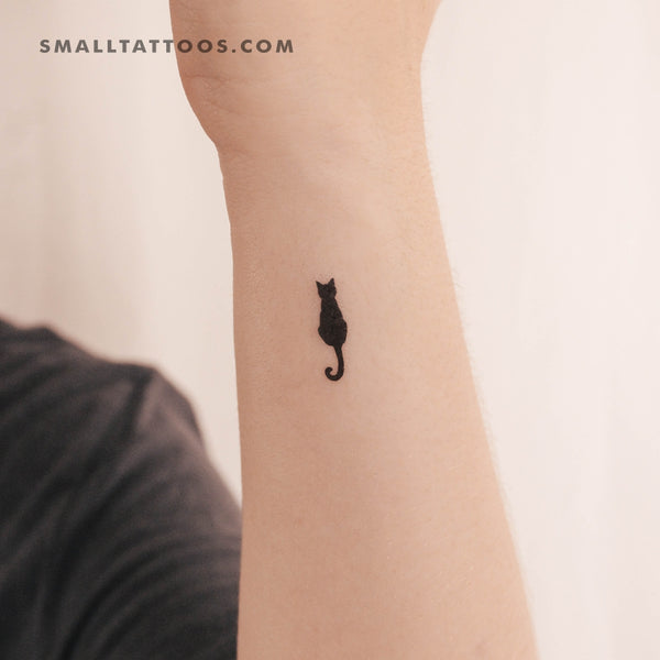 Small Black Cat Temporary Tattoo (Set of 3)