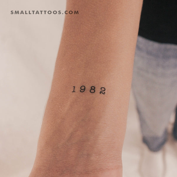 1982 Birth Year Temporary Tattoo (Set of 3)