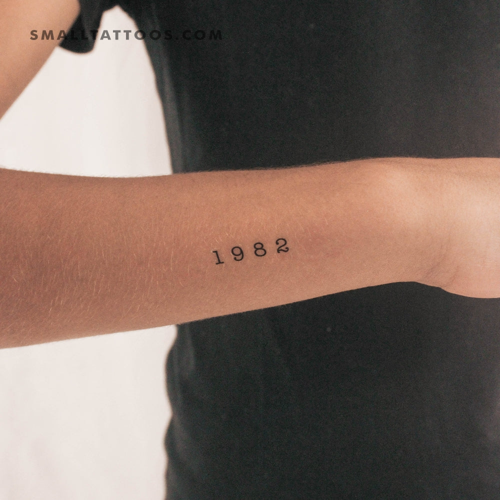 Tatuaje temporal del año de nacimiento 1982 (juego de 3)