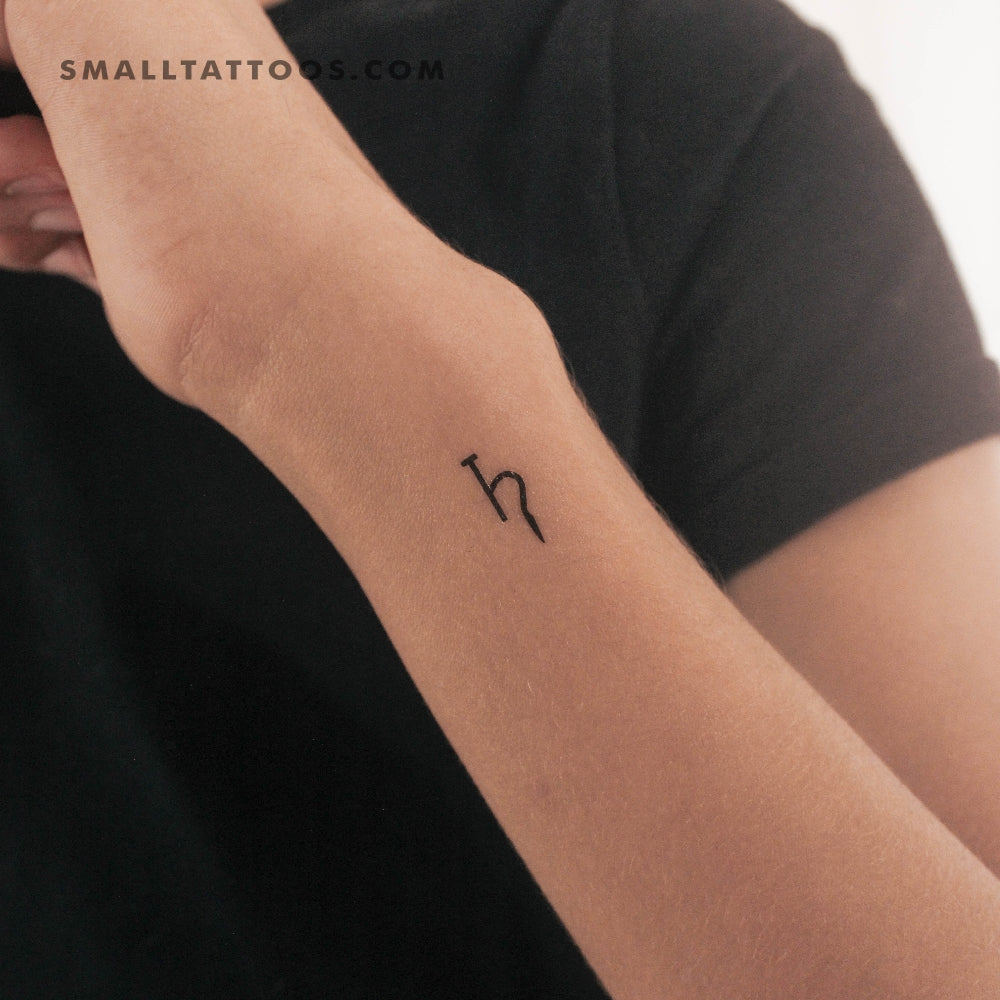 Tatuaje temporal del símbolo planetario de Saturno (juego de 3)