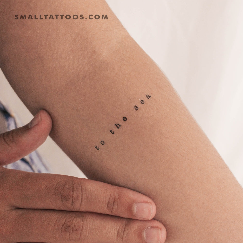 Tatuaje temporal de máquina de escribir al mar (juego de 3)