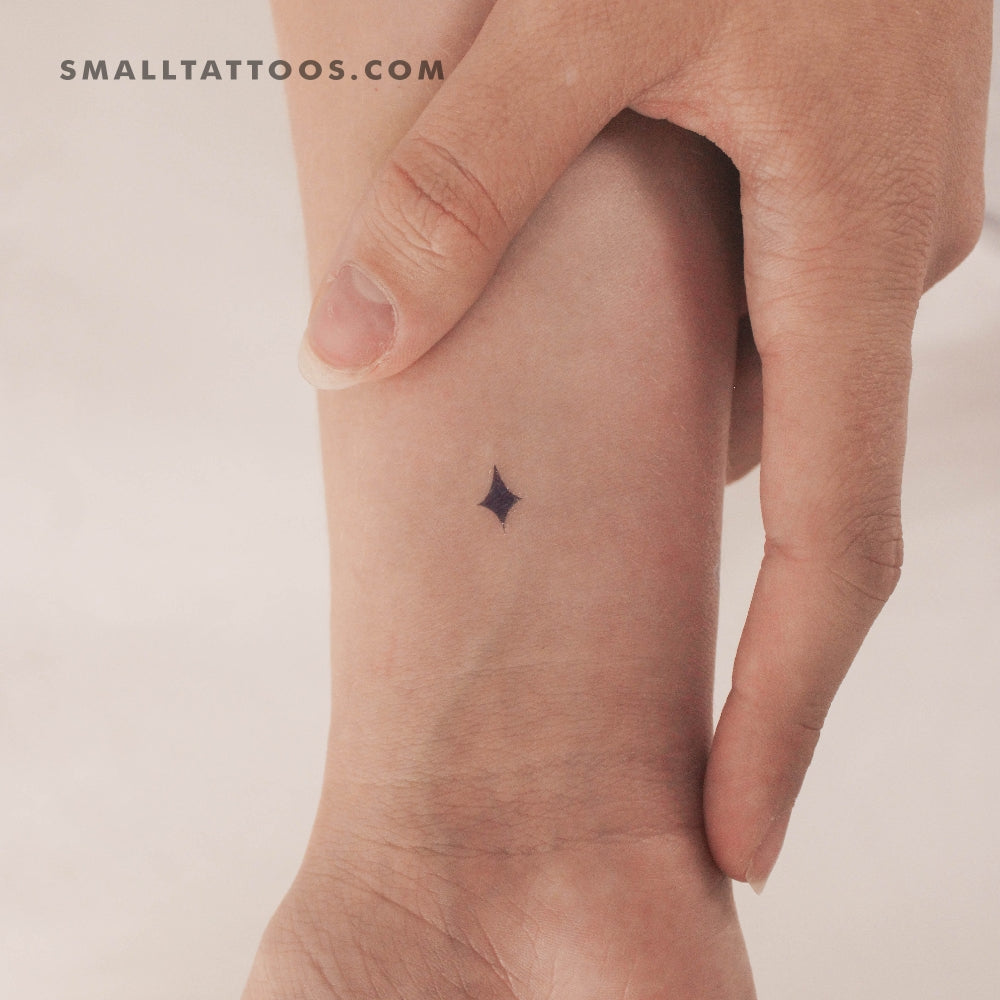 Tatuaje temporal de estrella azul diminuta de Zihee (juego de 3)