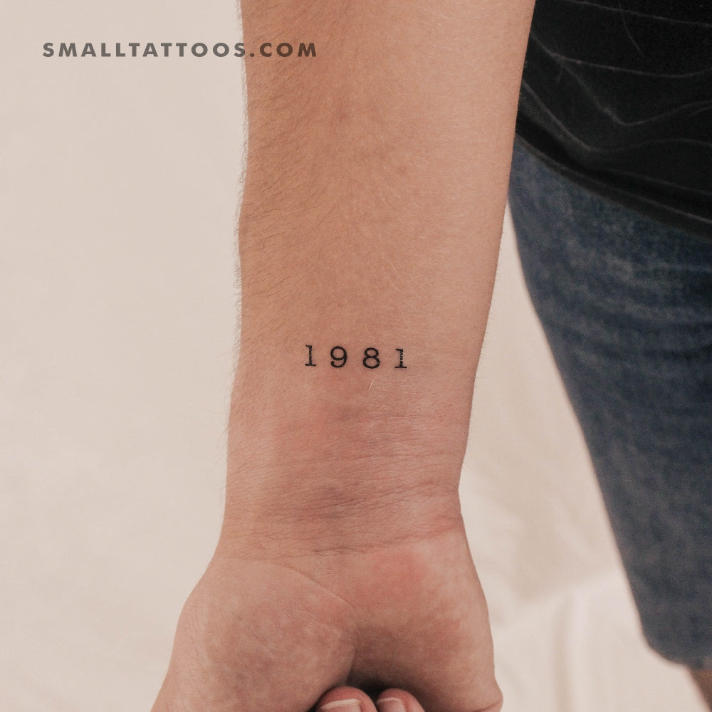 Tatuaje temporal del año de nacimiento 1981 (juego de 3)