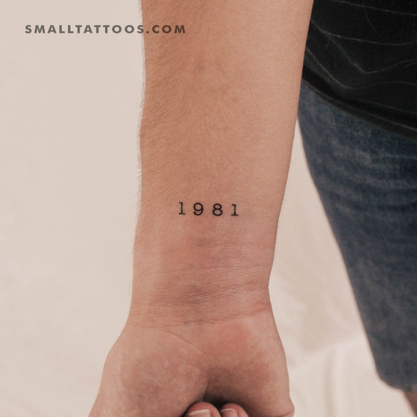 1981 Birth Year Temporary Tattoo (Set of 3)