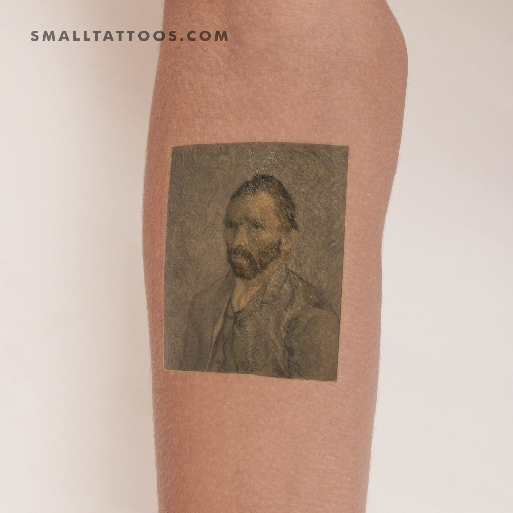Tatuaje temporal de autorretrato de Van Gogh (juego de 3)