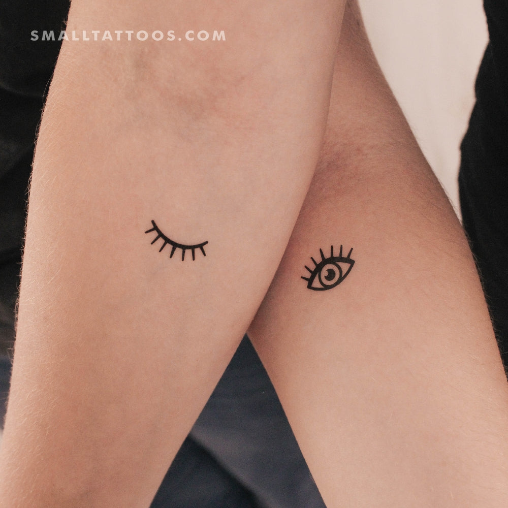 Tatuaje temporal de ojos y pestañas (juego de 3)