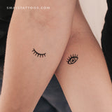 Eye and Eyelash Temporary Tattoo (Set of 3+3)