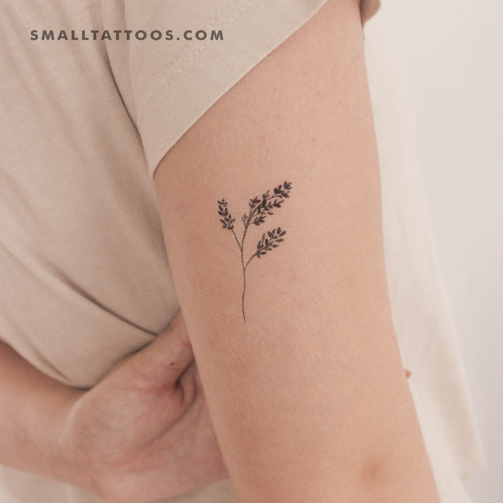 Tatuaje temporal de rama verde de Zihee (juego de 3)