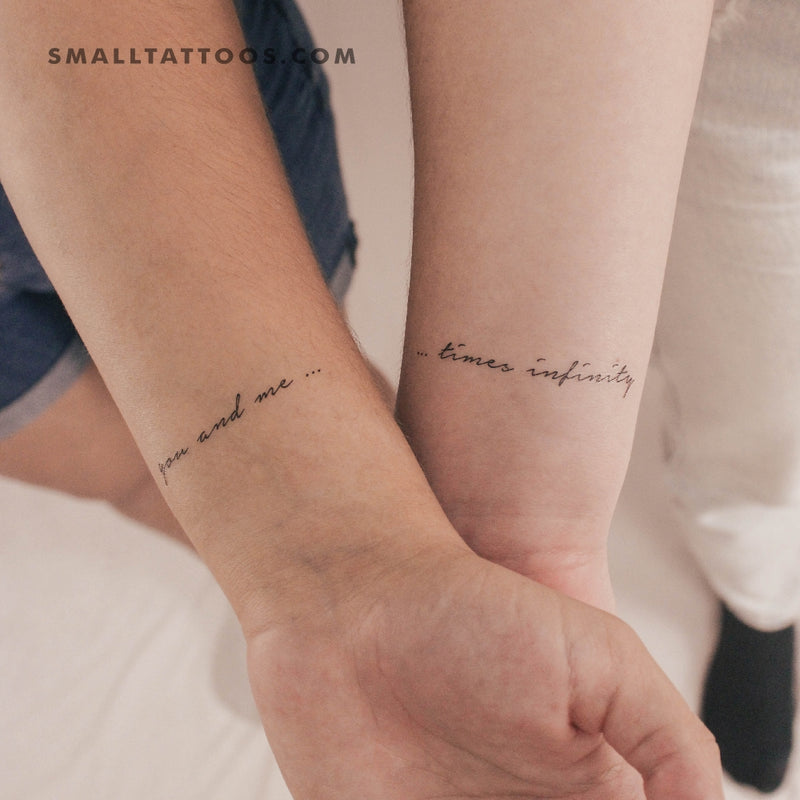 You And Me Times Infinity Temporary Tattoo (Set of 3+3)