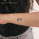 011 Temporary Tattoo (Set of 3)