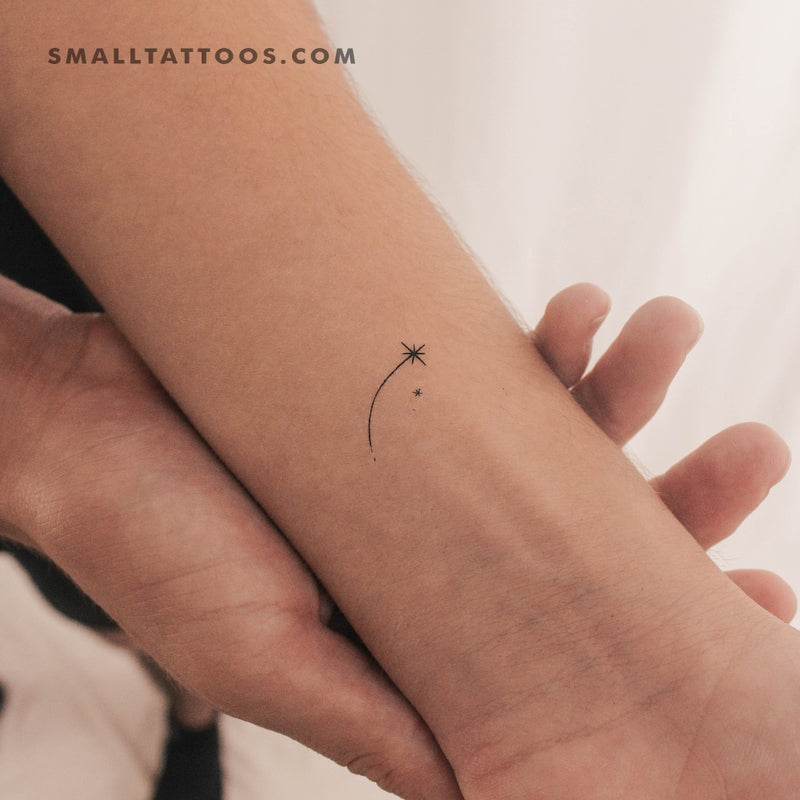 Tiny Shooting Star Temporary Tattoo (Set of 3)