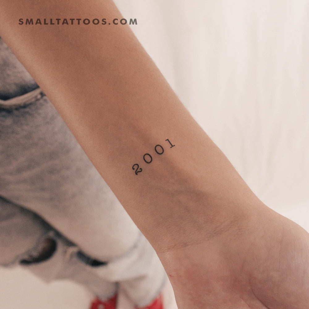Tatuaje temporal del año de nacimiento 2001 (juego de 3)