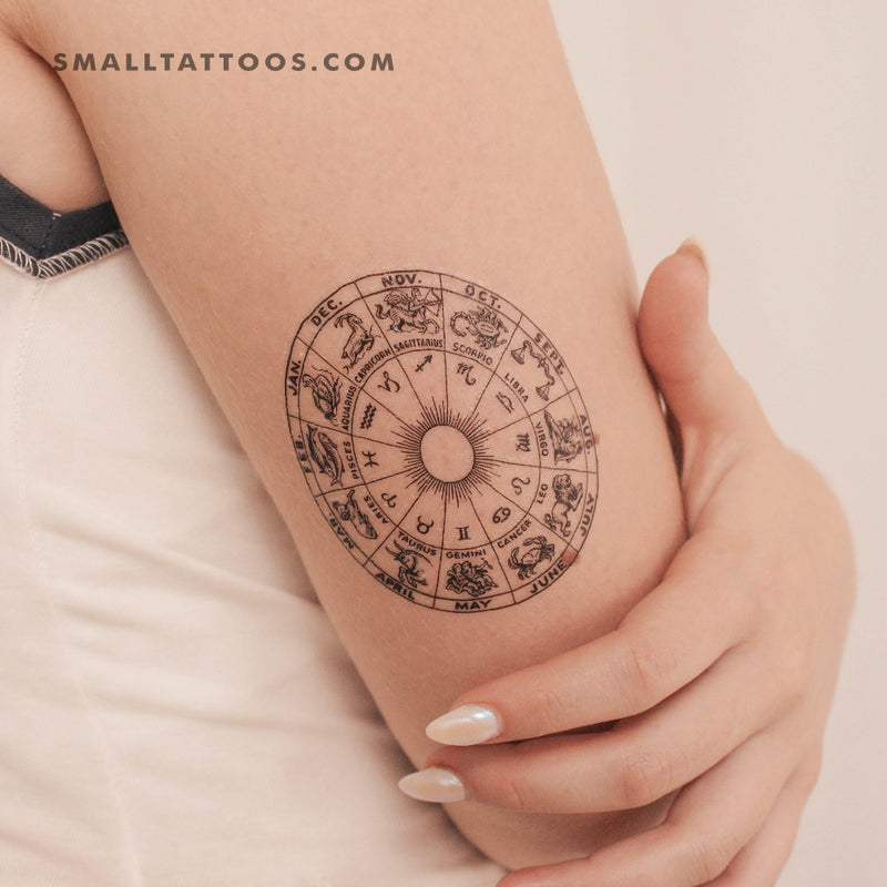 Zodiac Cross Temporary Tattoo (Set of 3)