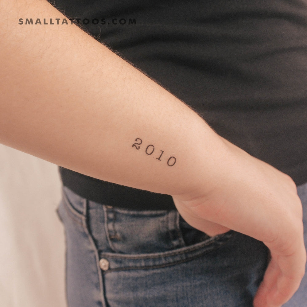 Tatuaje temporal del año de nacimiento 2010 (juego de 3)