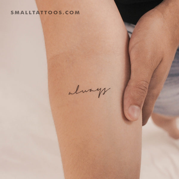 Handwritten Font Always Temporary Tattoo (Set of 3)