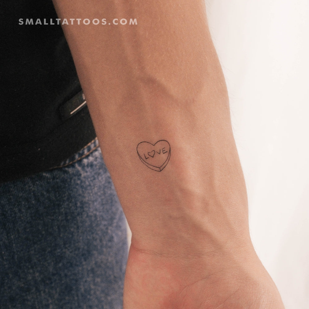 Tatuaje temporal de caramelo de amor (juego de 3)