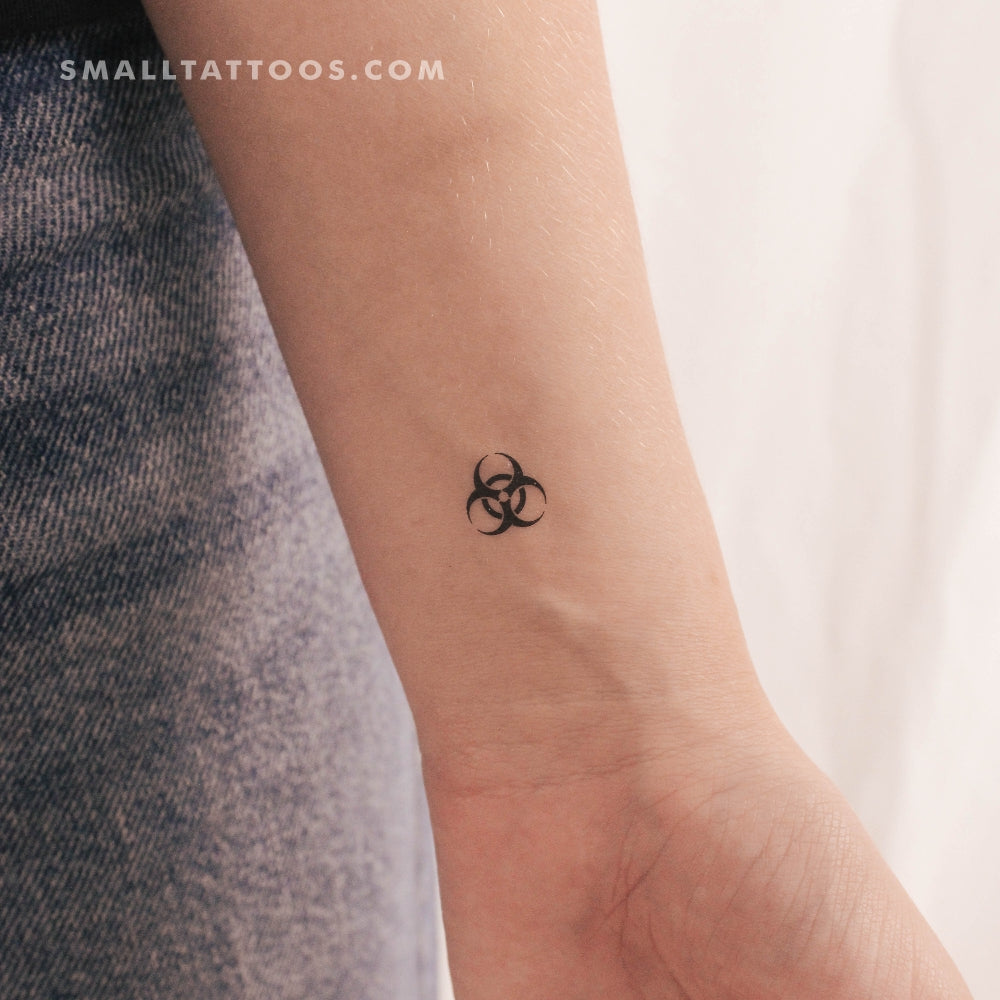 Tatuaje temporal de riesgo biológico (juego de 3)