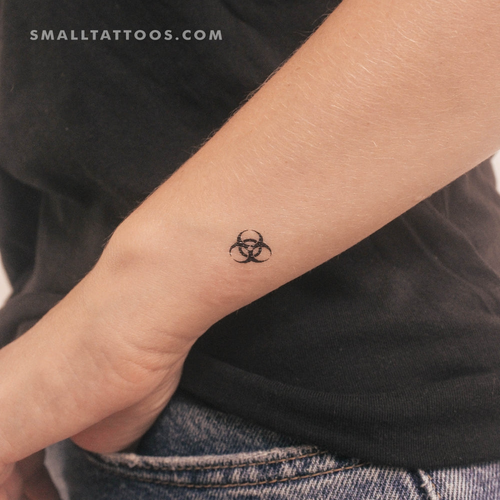 Tatuaje temporal de riesgo biológico (juego de 3)