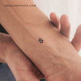 S Dollar Sign Temporary Tattoo (Set of 3)