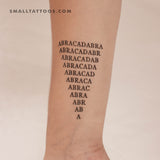 Abracadabra Inverted Triangle Temporary Tattoo (Set of 3)