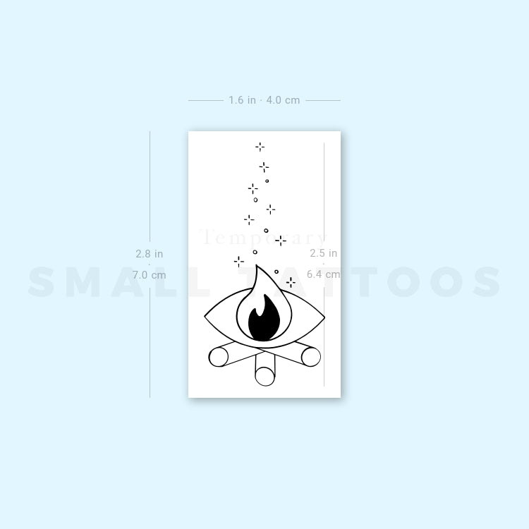 Eye Fire Temporary Tattoo by Cagri Durmaz (Set of 3)