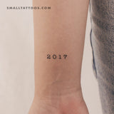 2017 Birth Year Temporary Tattoo (Set of 3)