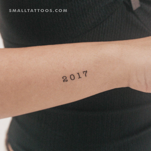 2017 Birth Year Temporary Tattoo (Set of 3)