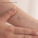 Old English N Letter Temporary Tattoo (Set of 3)