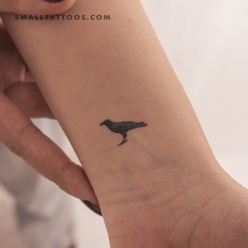 Simple Small Hand Raventattoo Small Raven Temporary Tattoo (Set of 3) – Small Tattoos