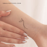 Minimalist Long Tailed Hummingbird Temporary Tattoo (Set of 3)