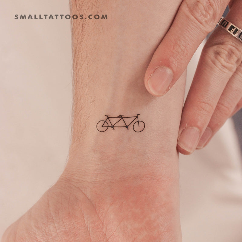 Tandem Bike Temporary Tattoo (Set of 3)