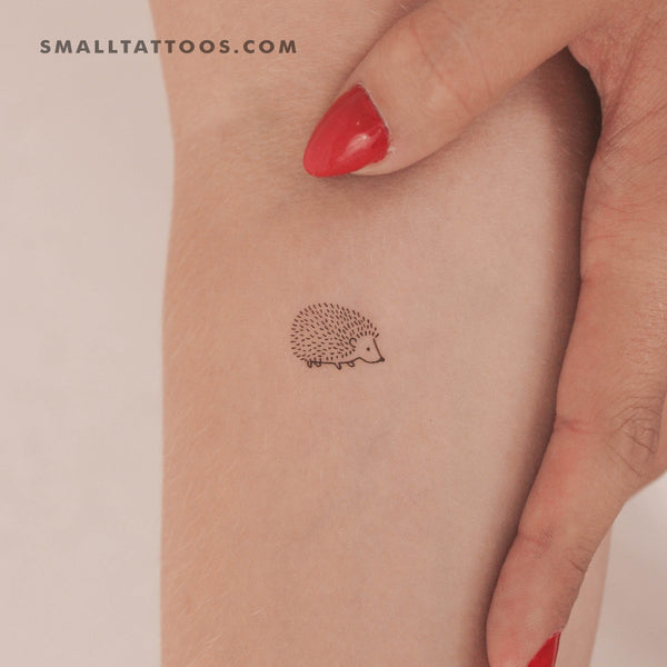 Tiny Hedgehog Temporary Tattoo (Set of 3)