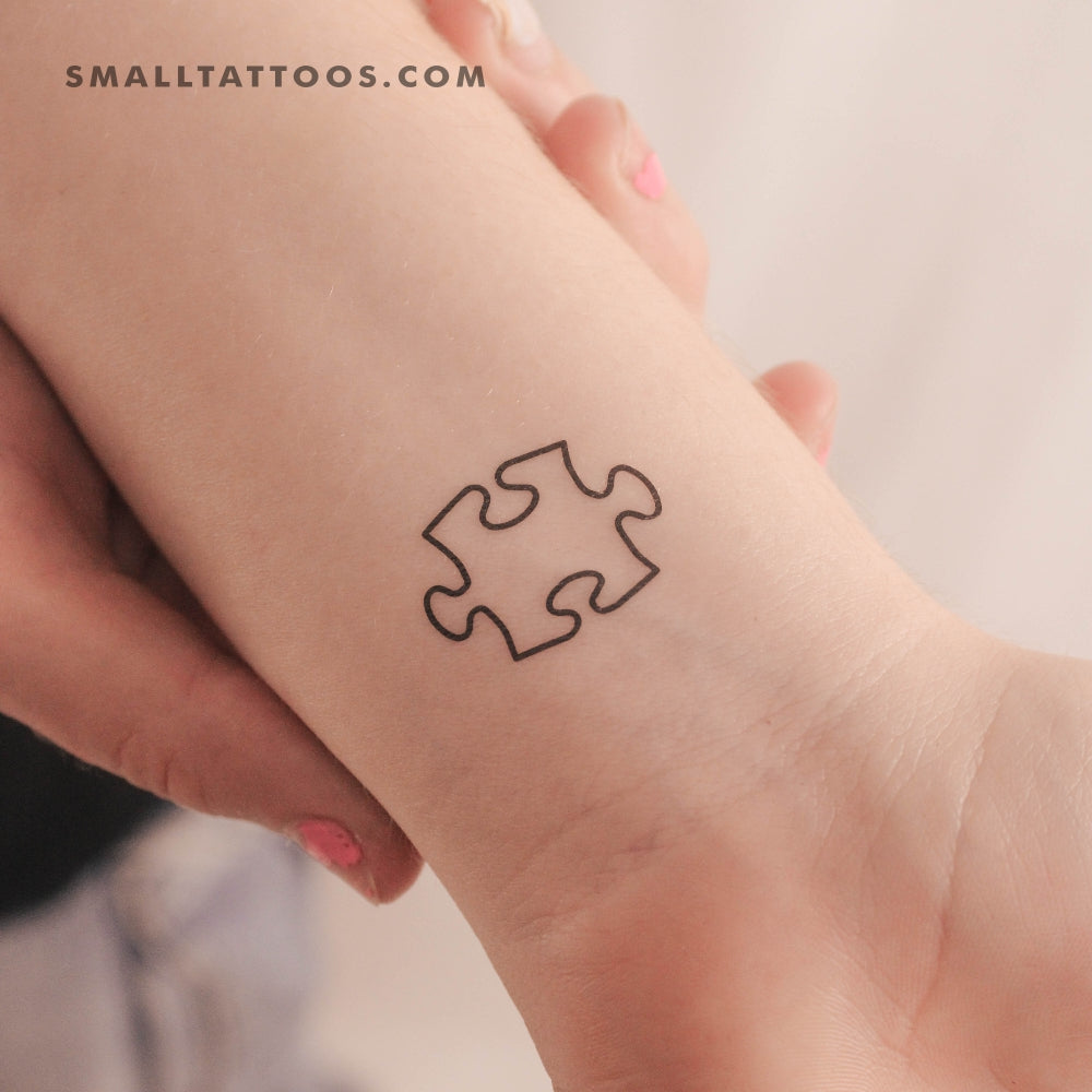 Tatuaje temporal de pieza de rompecabezas (juego de 3)