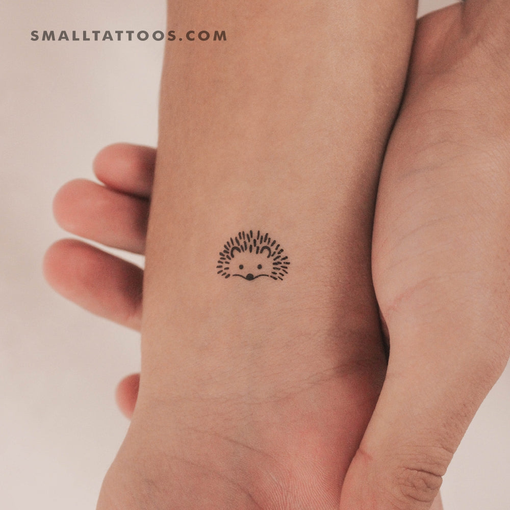 Tatuaje temporal de cara de erizo (juego de 3)