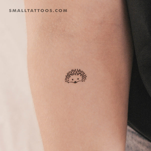 Hedgehog Face Temporary Tattoo (Set of 3)