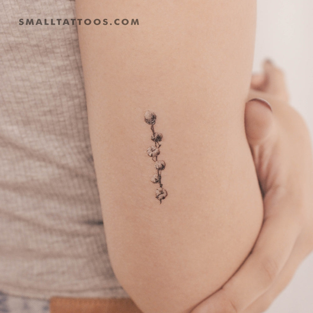 Tatuaje temporal de tallo de algodón (juego de 3)
