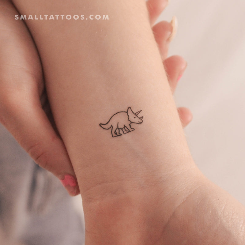 Little Triceratops Temporary Tattoo (Set of 3)