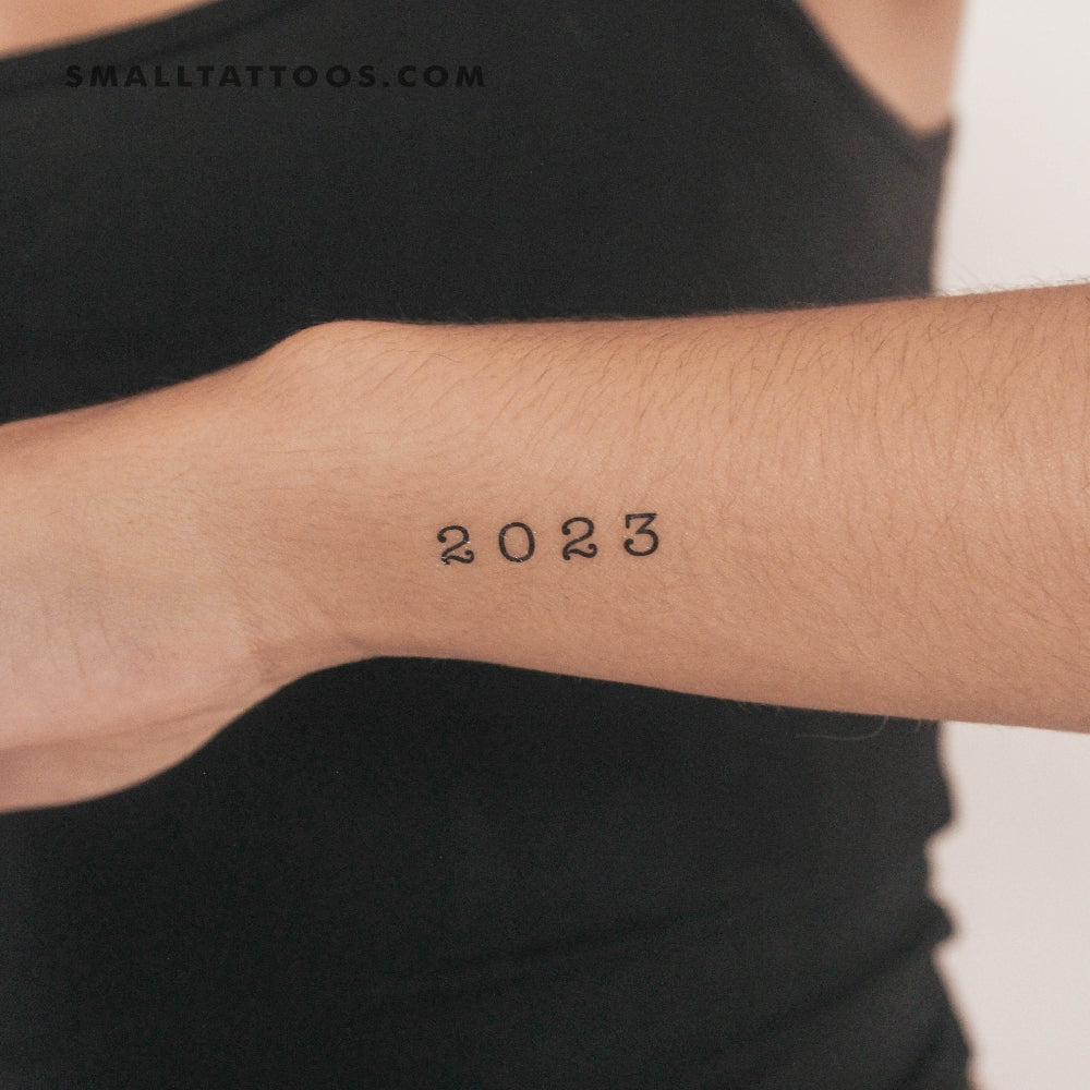Tatuaje temporal del año de nacimiento 2023 (juego de 3)