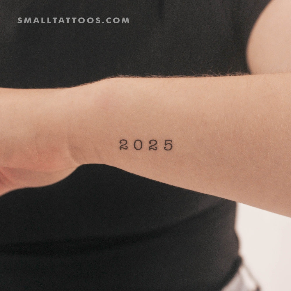 Tatuaje temporal del año de nacimiento 2025 (juego de 3)