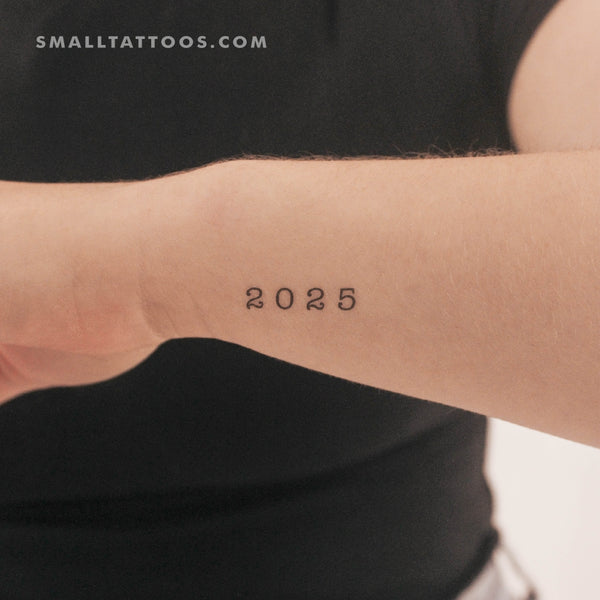 2025 Birth Year Temporary Tattoo (Set of 3)