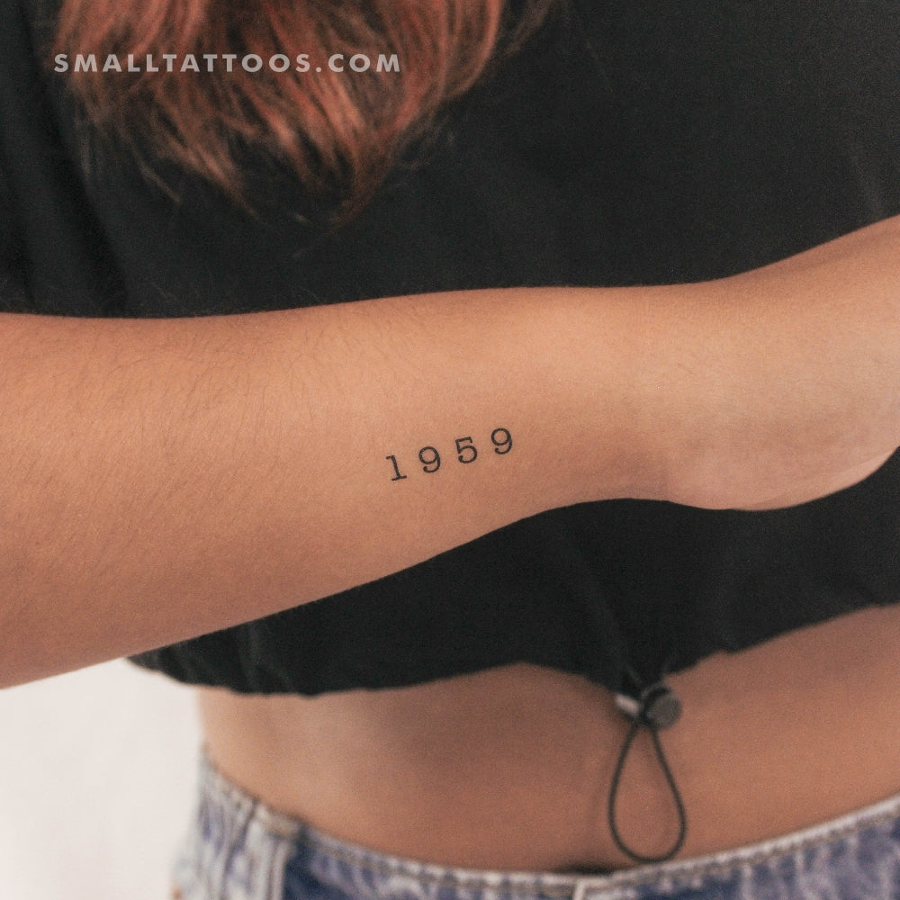 Tatuaje temporal del año de nacimiento 1959 (juego de 3)