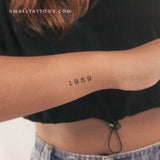 1959 Birth Year Temporary Tattoo (Set of 3)