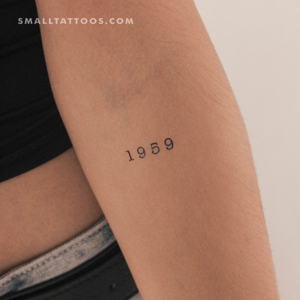 Tatuaje temporal del año de nacimiento 1959 (juego de 3)